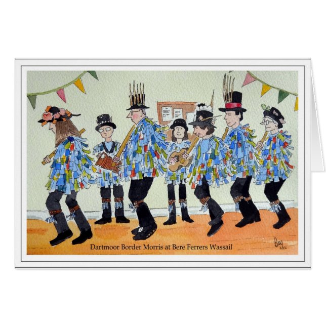Cartão Beira Morris de Dartmoor no Bere Ferrers (Frente Horizontal)