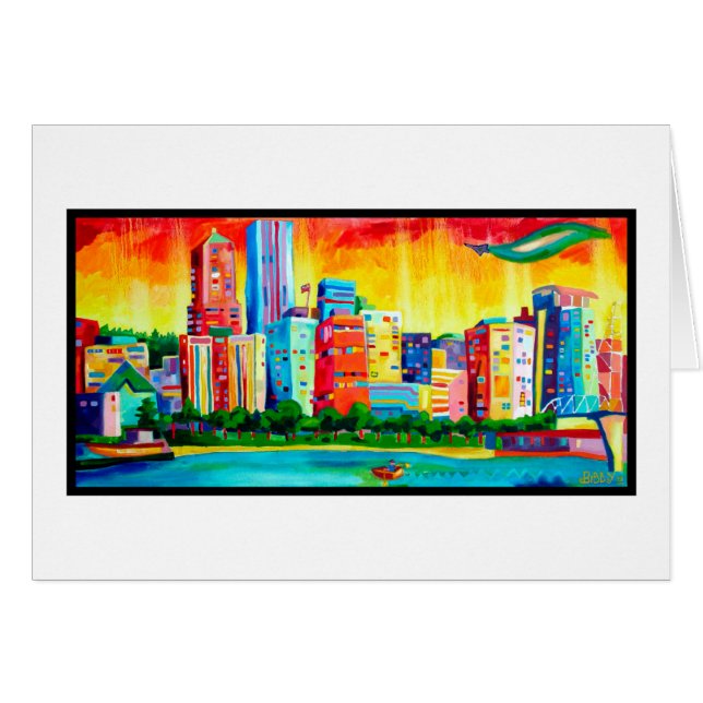 Cartão Beira-rio de Portland (Frente Horizontal)