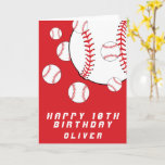 Cartão Beisebol Balls Red Kids Boy Feliz Aniversário<br><div class="desc">Beisebol Bolas Red Kids Boy Happy Birthday Card. Personalize com seu nome e faça um cartão legal de aniversário para um jogador de beisebol ou fã de beisebol.</div>