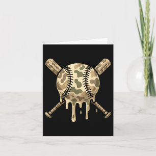 Cartão Beisebol Camo Baseball Bats Beball Boys Esporte Le