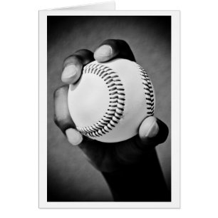 Cartão beisebol na mão