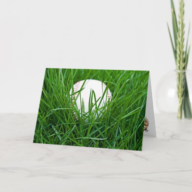 Cartão Beisebol para Dia de os pais (Frente)