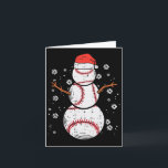Cartão Beisebol Snowman Xmas Christmas Sports Boys Wo<br><div class="desc">Beisebol Snowman Natal Homens do Esporte Homens Mulheres Crianças</div>
