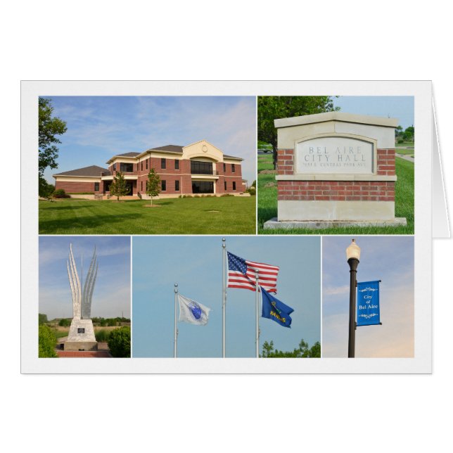 Cartão Bel Aire, Kansas, câmara municipal (Frente Horizontal)