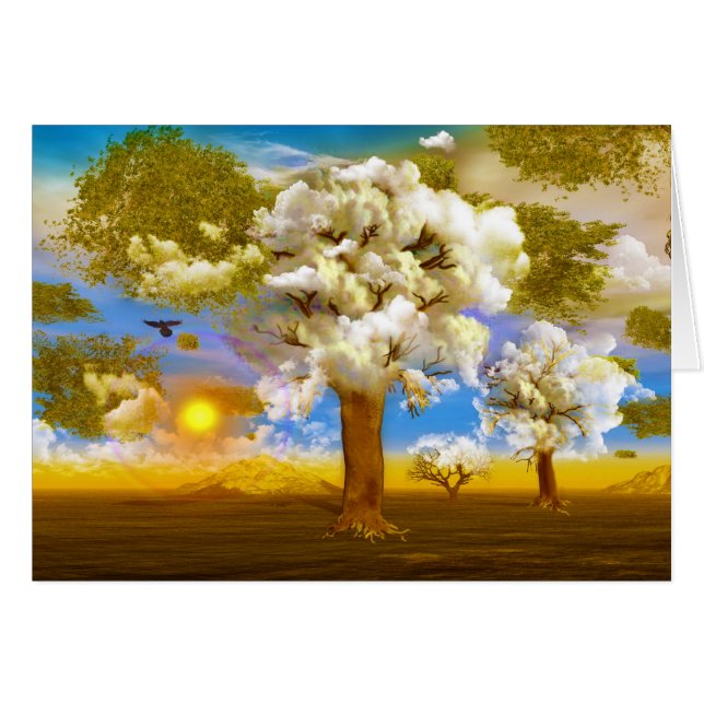 Cartão bela arte surreal (Frente Horizontal)