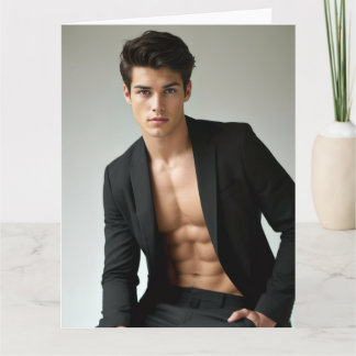 Cartão Bela Beleza de Blazer Preto Masculino