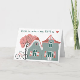 Cartão Bela Casa Bonita Mãe Dia de as mães PERSONALIZADO
