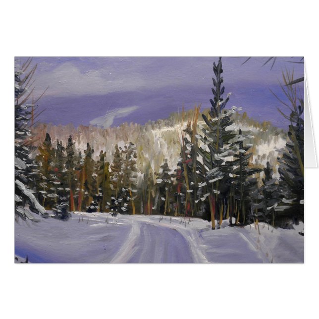 Cartão Bela Cena de Neve do Colorado Mountain (Frente Horizontal)