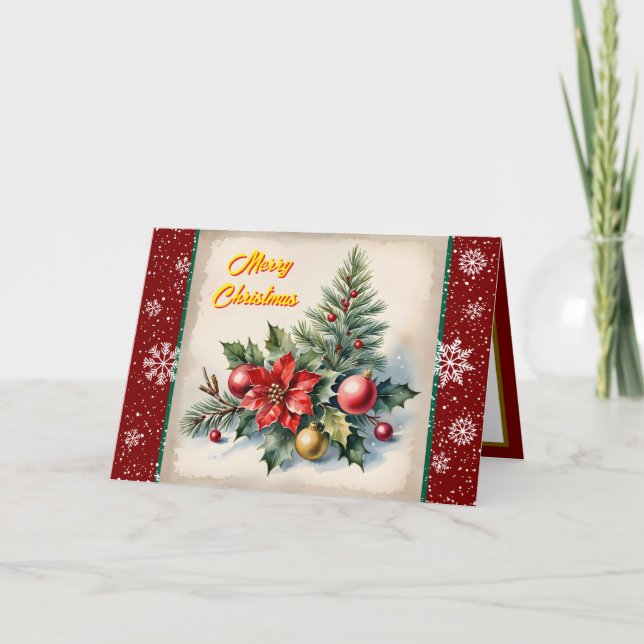 Cartão Bela Coleção Velha de Natal Esportivo (Frente)