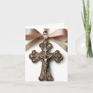 Cartão Bela Cruz Crucifixo Católico Cristão