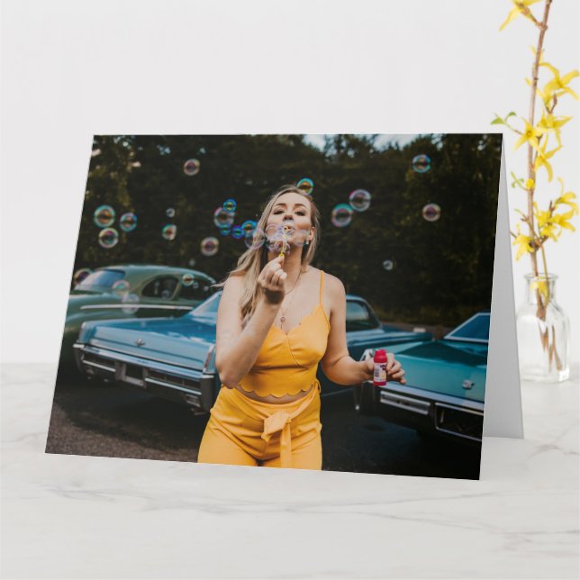 Cartão bela deusa Bolhas de saudação (Flor Amarela)