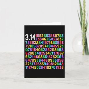 Cartão Bela Dígitos De 3.14 Pi Feliz Dia De Pi Professora
