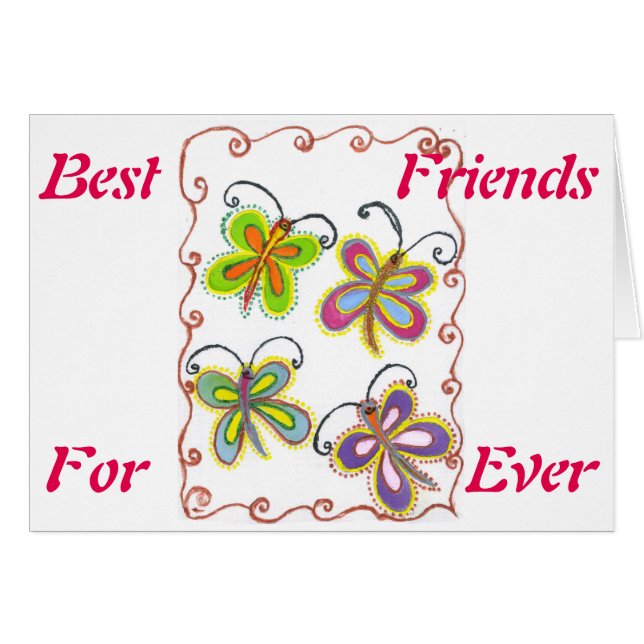 Cartão Bela e espantosa Arte de Borboleta Bonita: Present (Frente Horizontal)