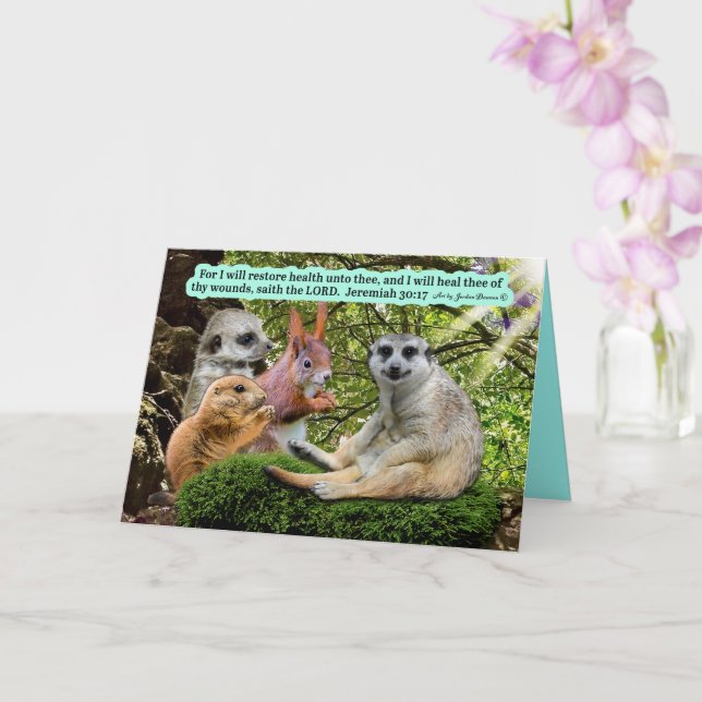 Cartão Bela Escritura de Cura Jeremias 30:17 (Orquídea)