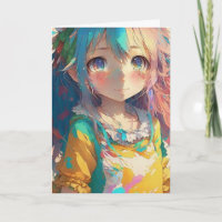 Bela Garota Colorida Aniversário