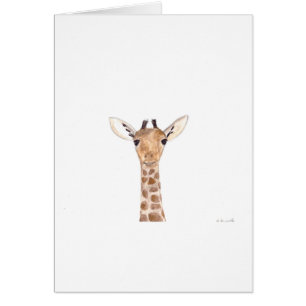 Cartão Bela girafa