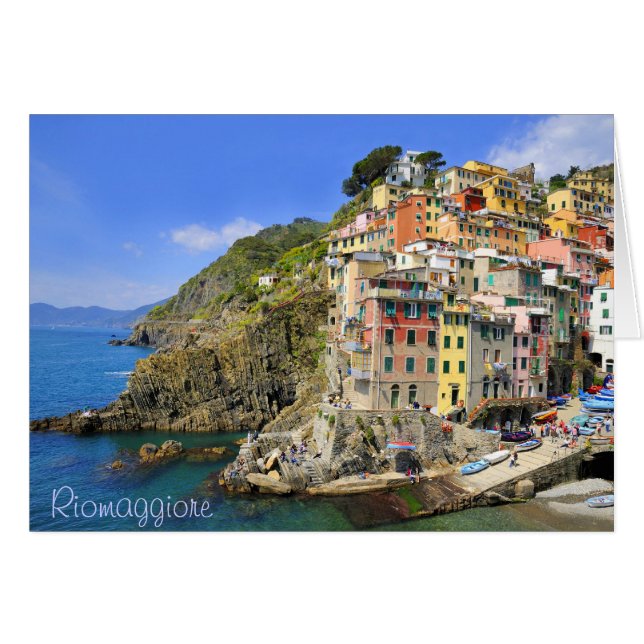 Cartão Bela Riomaggiore, Cinqueterre (Frente Horizontal)