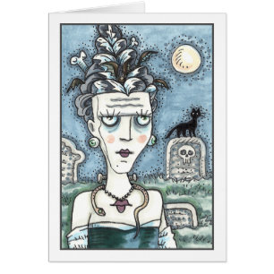 Cartão BELA TRISTE FRANKENELLA MONSTER, Vazio DE GRAVES