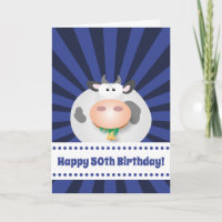 Bela Vaca de Cartoon Engraçada de Kawaii Feliz 50º