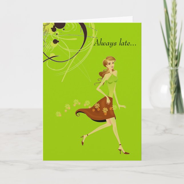 Cartão Belated Birthday (Frente)