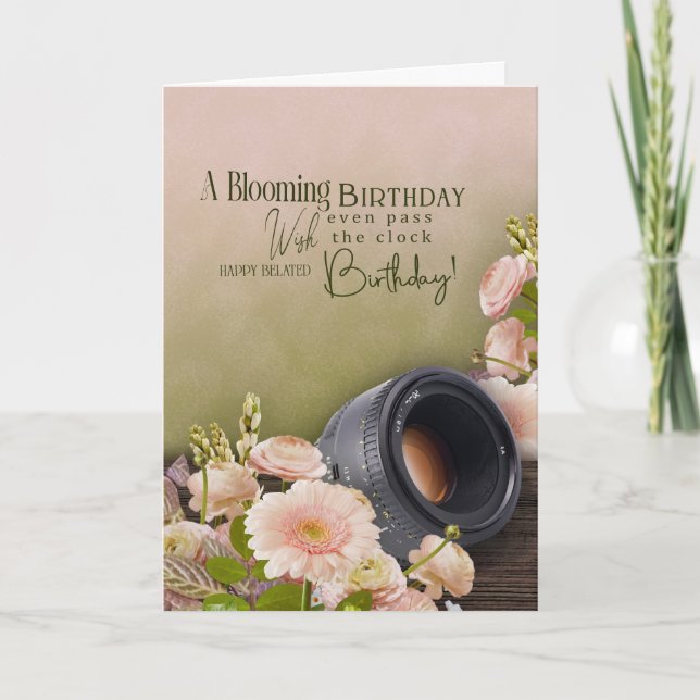 Cartão Belated Birthday Card For Photographer (Frente)