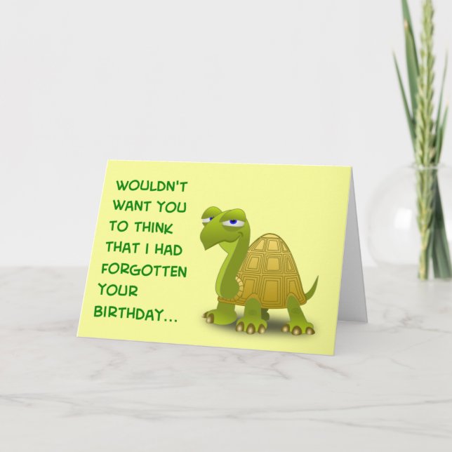 Cartão Belated Birthday Roll-Your-Own Template (Frente)