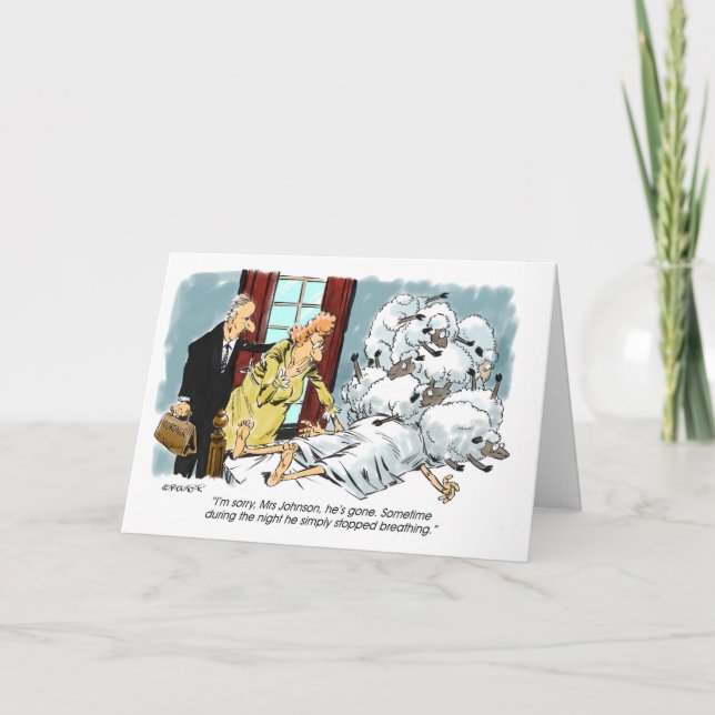 Cartão Belated Birthday w/ Sheepish Excuse card (Frente)