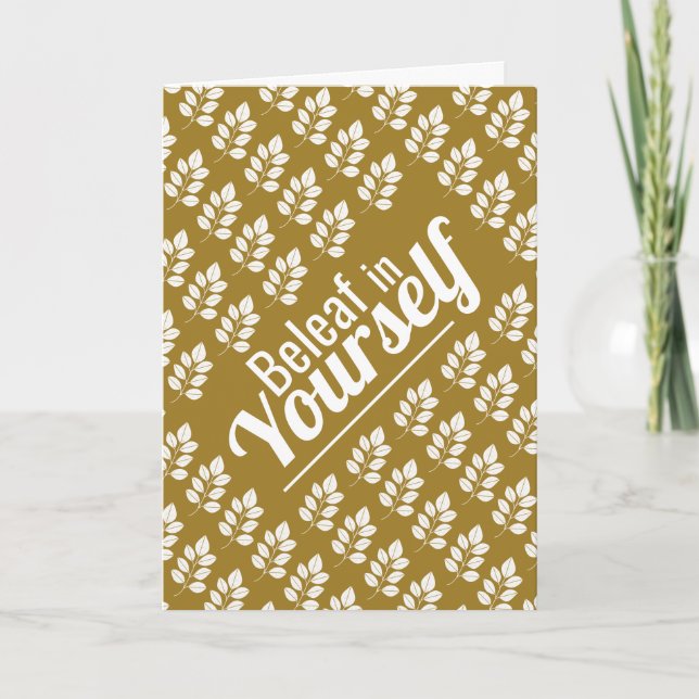 Cartão Beleaf em si mesmo, White Leaf (Frente)