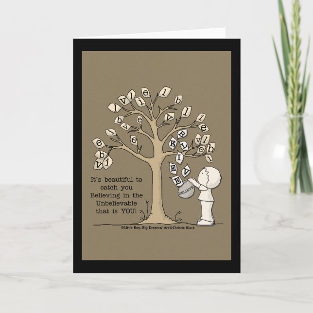 Cartão Be'LEAVES'- Catching Leaves (Frente)