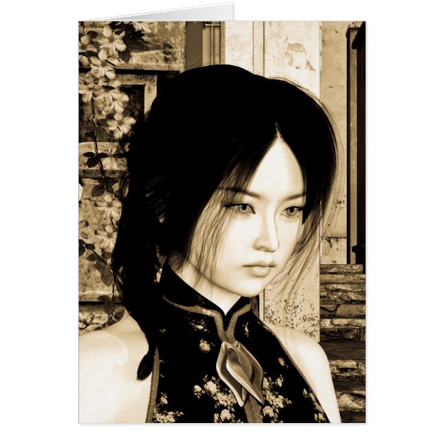 Cartão Beleza Asiática (Frente)