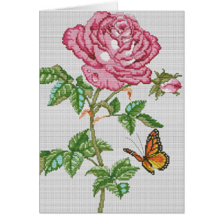 Cartão Beleza cor-de-rosa