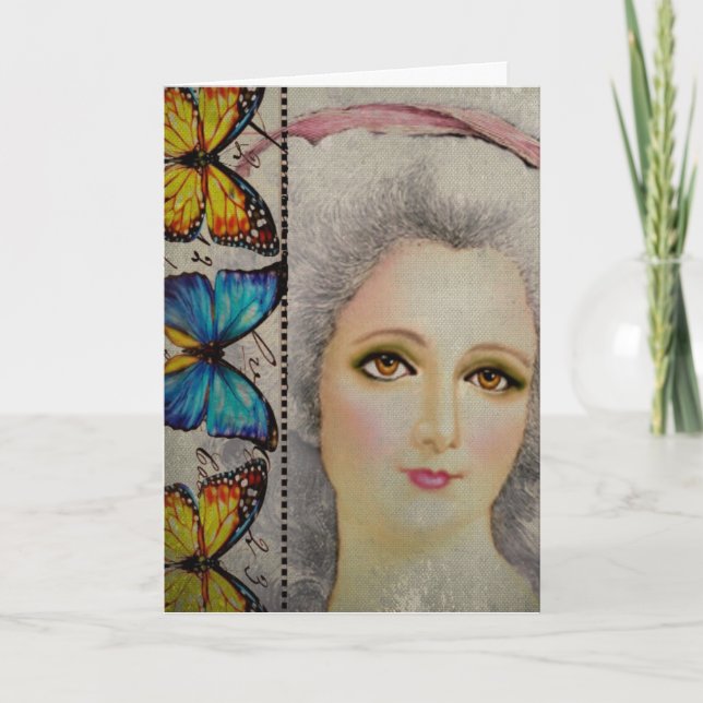 Cartão Beleza e borboletas (Frente)