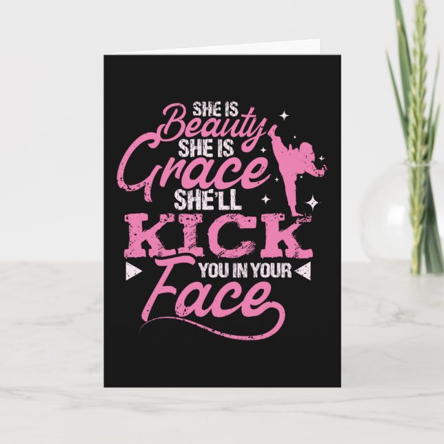 Cartão Beleza E Graça Das Artes Marciais (Frente)