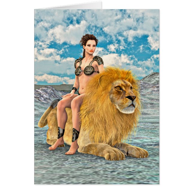 Cartão Beleza e Leão (Frente)