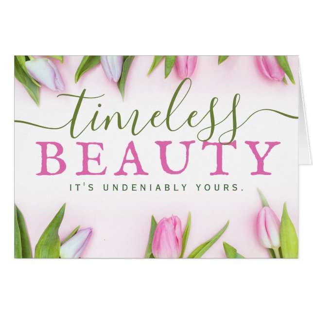 Cartão Beleza eterno. É Inegavelmente Sua. (Frente Horizontal)