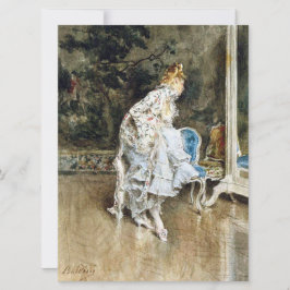 Cartão Beleza Fashionável se admirando no Espelho