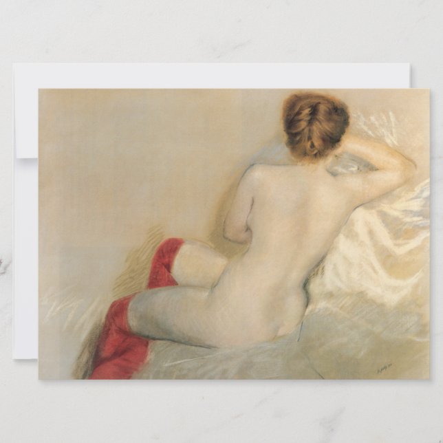 Cartão Beleza feminina com estoque vermelho (Frente)