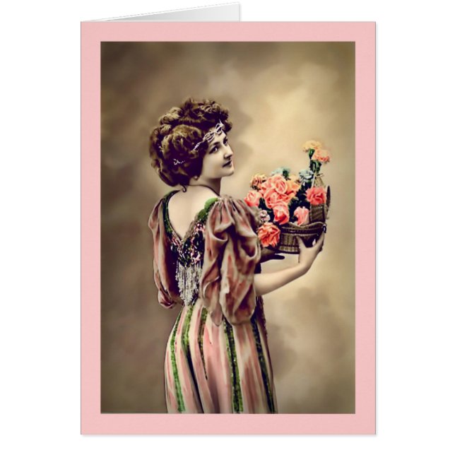 Cartão Beleza IX do vintage (Frente)