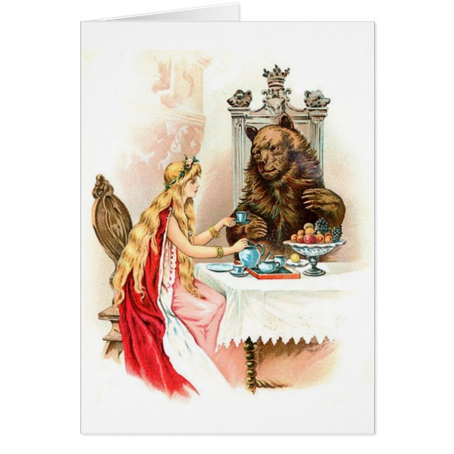 Cartão Beleza no rosa e no animal (Frente)