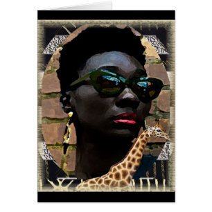 Cartão Beleza preta africana