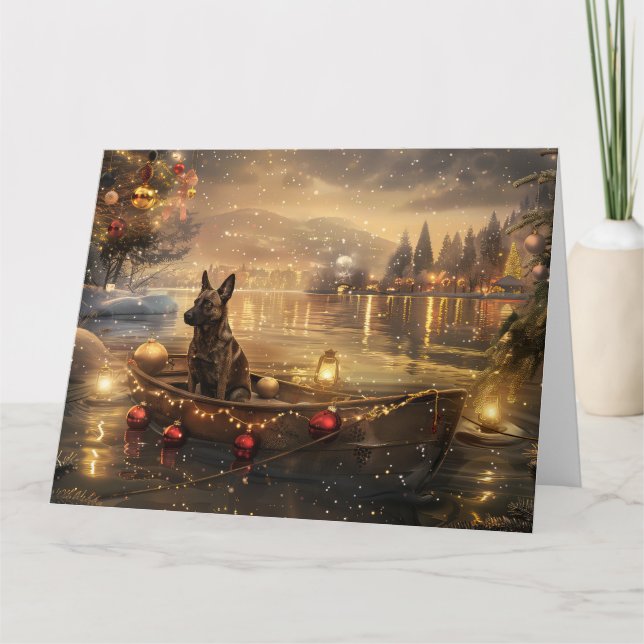 Cartão Belga Malinoi Natal Voyage Festiva (Frente)