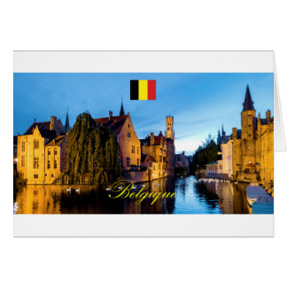 Cartão Belga Medieval Bruges - Foto Pro