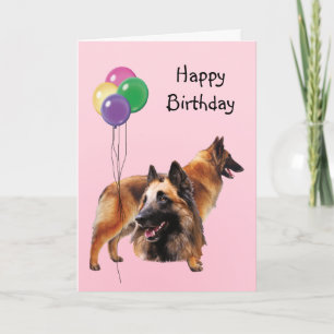 Cartão Belgian Tervuren, Birthday Balloons