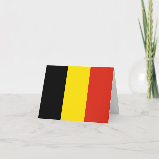 Cartão Bélgica Flag Notecard (Frente)