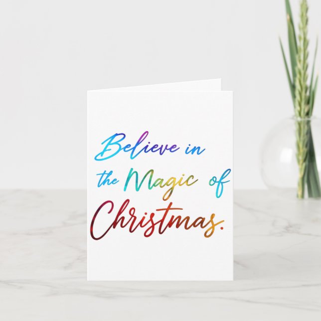 Cartão Believe In The Magic Of Christmas  (Frente)