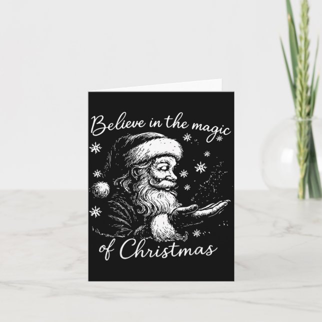 Cartão Believe In The Magic Of Christmas, Funny Christmas (Frente)