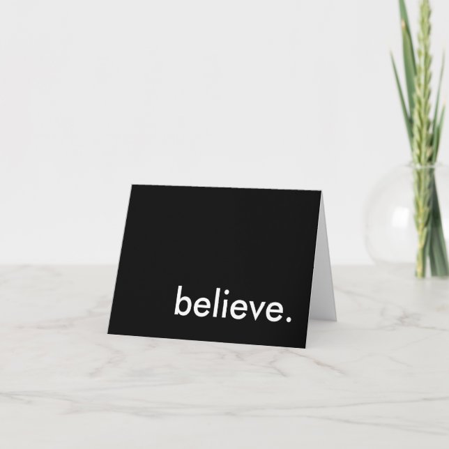 Cartão believe in you. i do. (Frente)