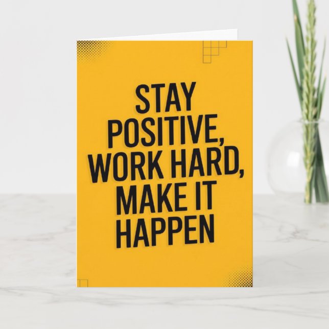 Cartão "BELIEVE" Inspirational Quote Card (Frente)