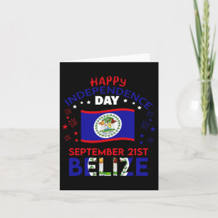Cartão Belize 43º Dia da Independência Orgulho Belizenho