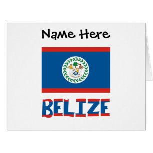 Cartão Belize e Sinalizador Beliziano com o seu nome